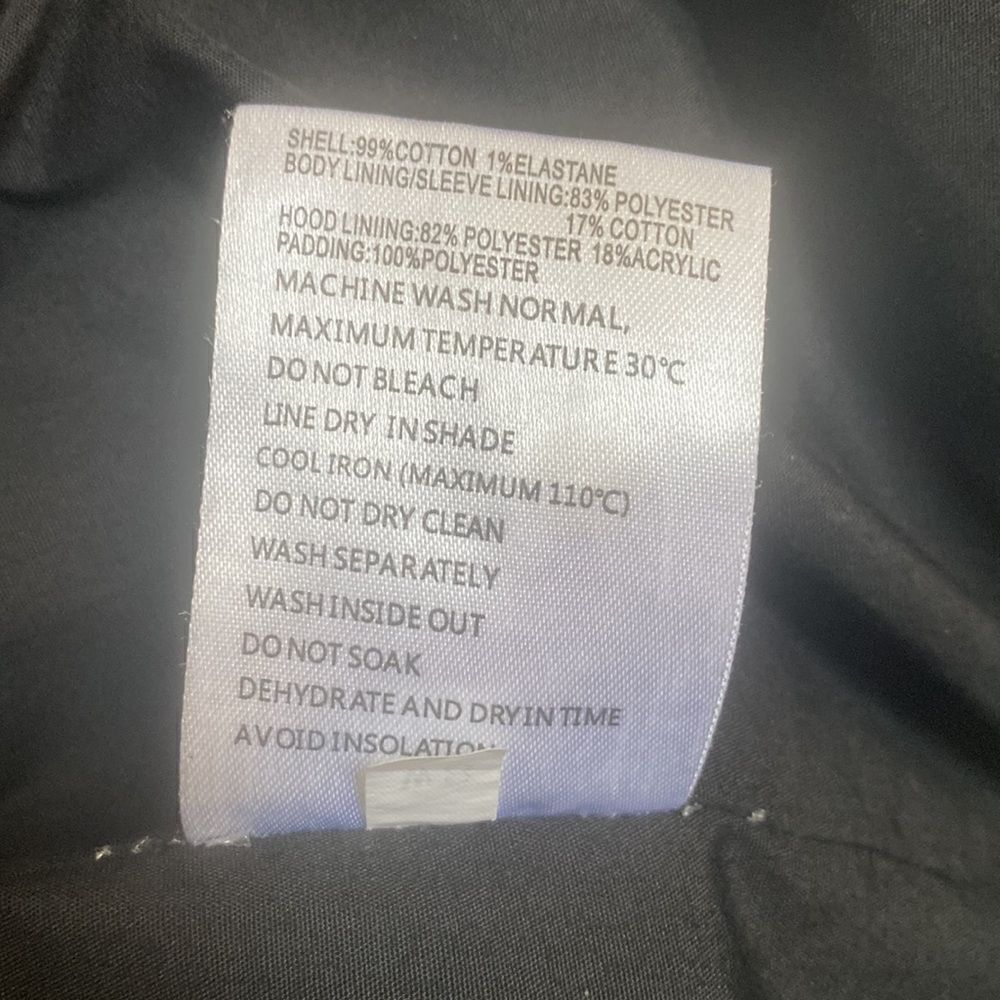 WISEDRAGON Men’s Heavy Duty Hooded Jacket Size L - Picture 7 of 11